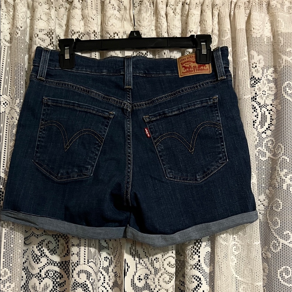 Levi's Dark Blue Jean Shorts - Picture 2 of 5